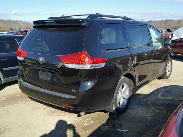 5TDKK3DC2ES480006 - 2014 TOYOTA SIENNA LE BLACK photo 4