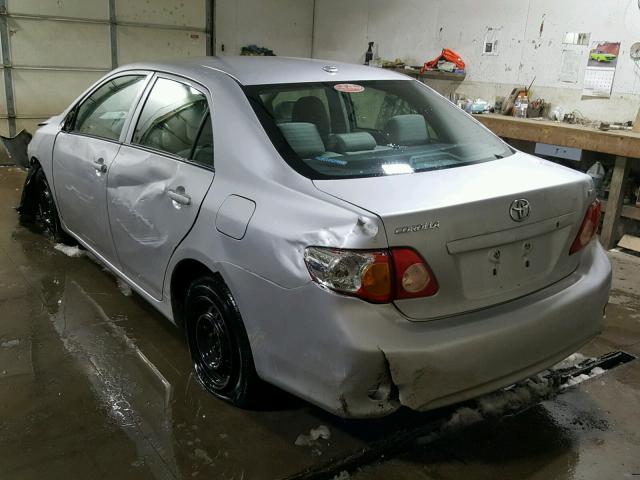 1NXBU40E79Z066305 - 2009 TOYOTA COROLLA BA SILVER photo 3