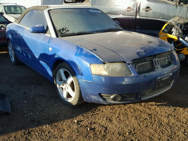 WAUDT48H74K017993 - 2004 AUDI A4 QUATTRO BLUE photo 1