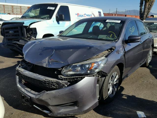 1HGCR2F38FA147882 - 2015 HONDA ACCORD LX GRAY photo 2