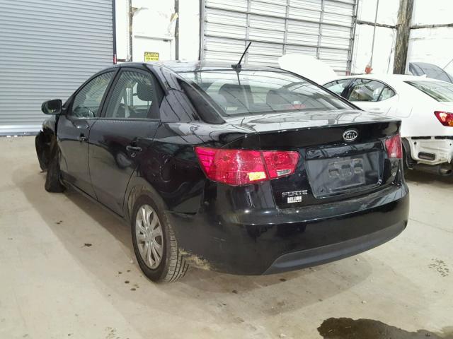 KNAFU4A24C5605391 - 2012 KIA FORTE EX BLACK photo 3