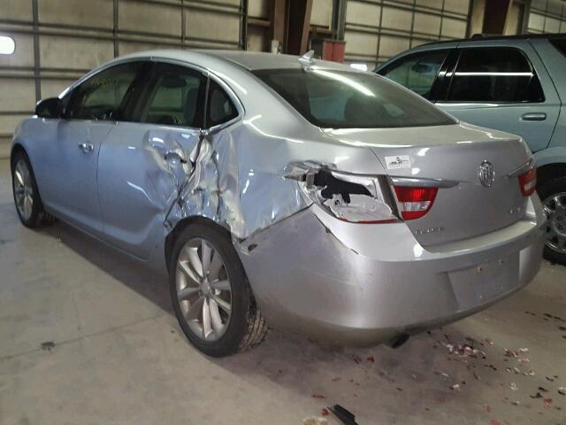 1G4PP5SK2C4139920 - 2012 BUICK VERANO SILVER photo 3