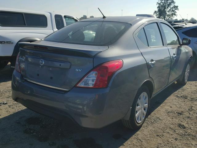 3N1CN7AP3HL876601 - 2017 NISSAN VERSA S GRAY photo 4