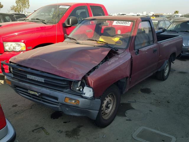 JT4RN81A6M0072969 - 1991 TOYOTA PICKUP 1/2 RED photo 2