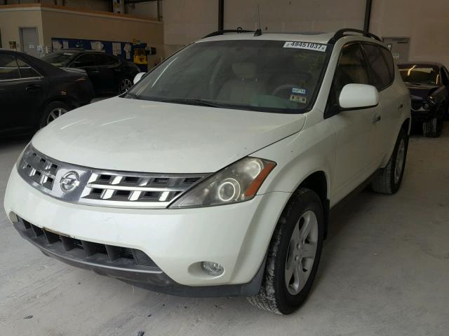 JN8AZ08T24W223608 - 2004 NISSAN MURANO SL WHITE photo 2