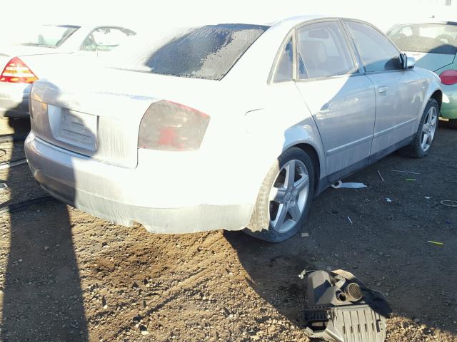 WAULC68E02A311574 - 2002 AUDI A4 1.8T QU SILVER photo 4