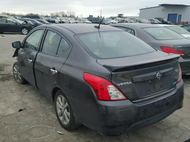 3N1CN7AP1FL934413 - 2015 NISSAN VERSA S GRAY photo 3