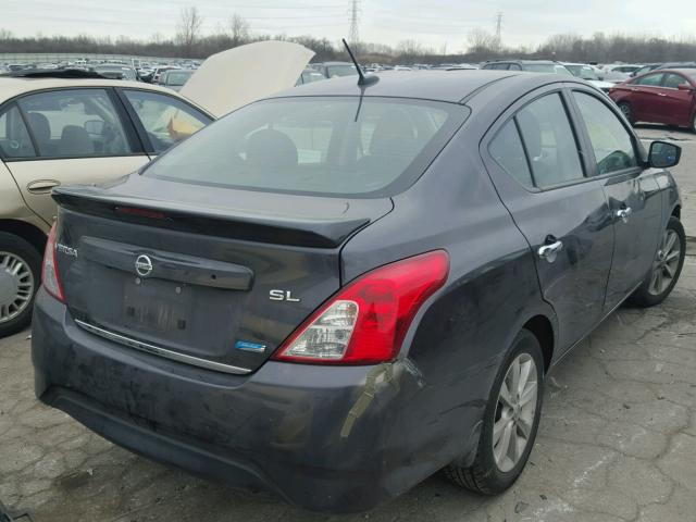 3N1CN7AP1FL934413 - 2015 NISSAN VERSA S GRAY photo 4