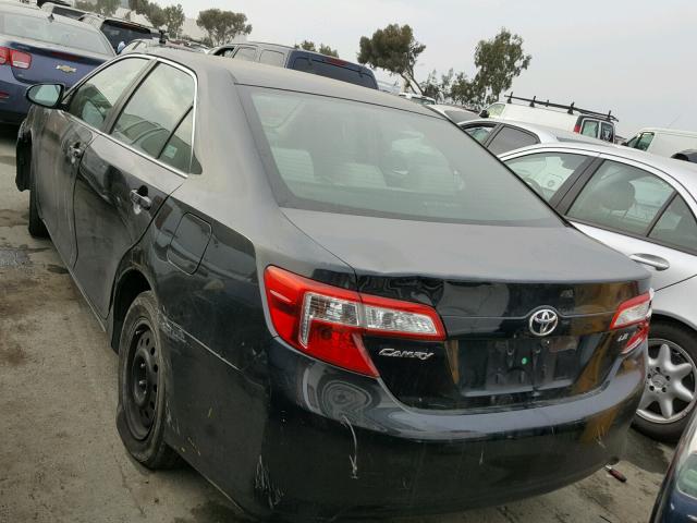 4T4BF1FKXCR183234 - 2012 TOYOTA CAMRY BASE BLACK photo 3