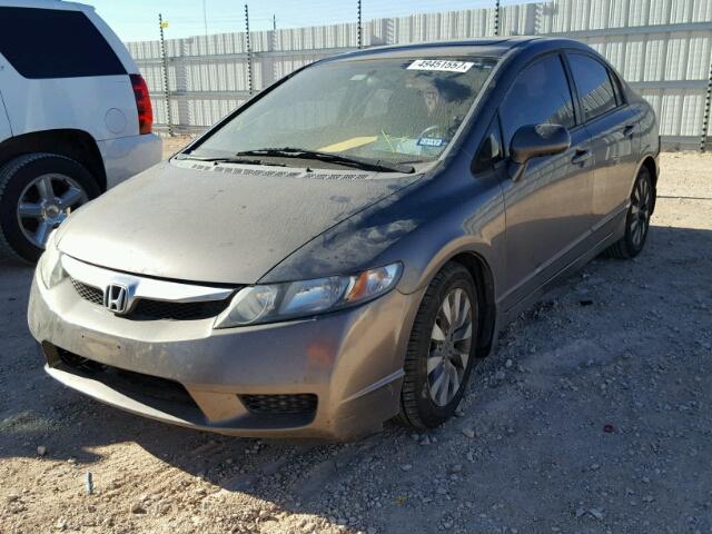 1HGFA16909L003416 - 2009 HONDA CIVIC EXL GRAY photo 2