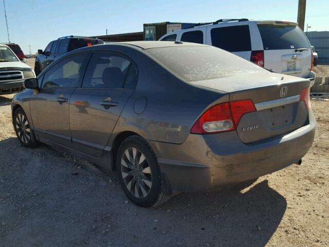 1HGFA16909L003416 - 2009 HONDA CIVIC EXL GRAY photo 3