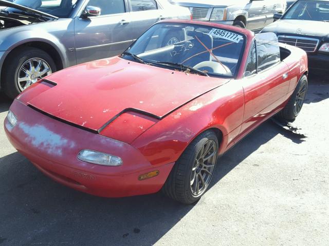 JM1NA3517L0123644 - 1990 MAZDA MX-5 MIATA RED photo 2