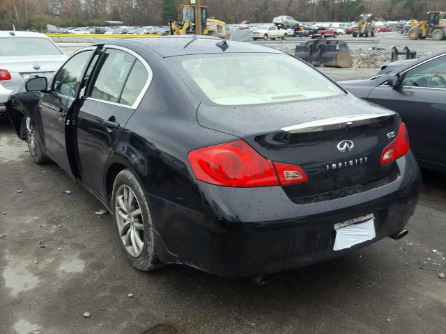 JNKBV61E18M217907 - 2008 INFINITI G35 BLACK photo 3