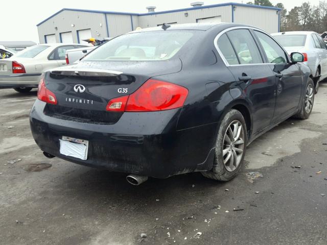 JNKBV61E18M217907 - 2008 INFINITI G35 BLACK photo 4