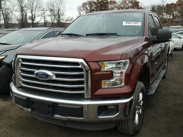 1FTEW1CF9FKD65820 - 2015 FORD F150 SUPER BURGUNDY photo 2