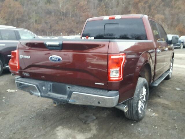 1FTEW1CF9FKD65820 - 2015 FORD F150 SUPER BURGUNDY photo 4