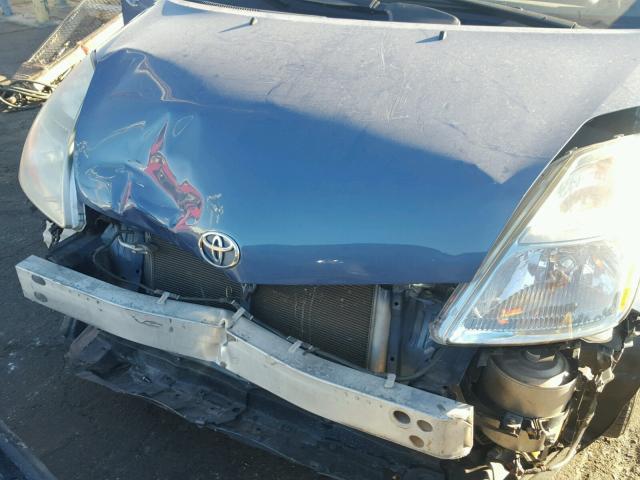 JTDKB20U497879301 - 2009 TOYOTA PRIUS BLUE photo 7