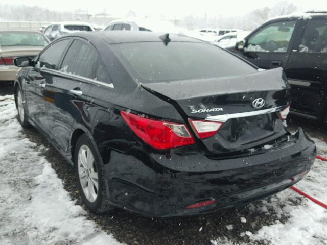 5NPEC4ACXCH460075 - 2012 HYUNDAI SONATA SE BLACK photo 3