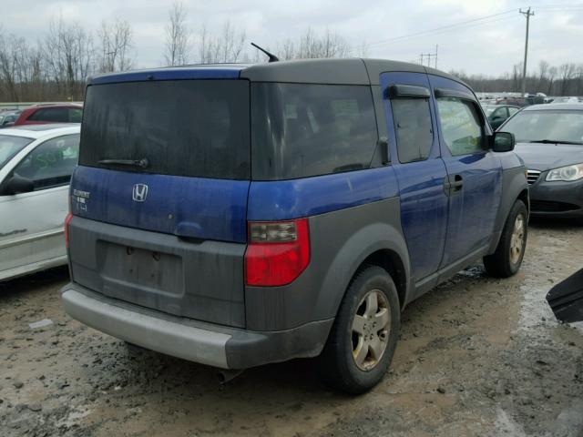 5J6YH27604L002248 - 2004 HONDA ELEMENT EX BLUE photo 4