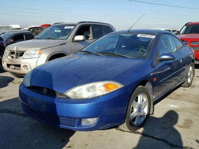 1ZWFT61L825602091 - 2002 MERCURY COUGAR V6 BLUE photo 2