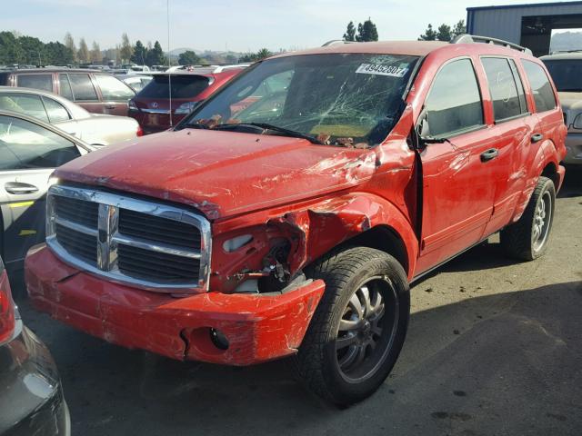 1D4HB48NX4F215153 - 2004 DODGE DURANGO SL RED photo 2