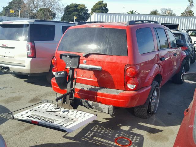 1D4HB48NX4F215153 - 2004 DODGE DURANGO SL RED photo 4