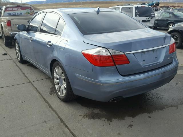 KMHGC46E89U019476 - 2009 HYUNDAI GENESIS 3. BLUE photo 3