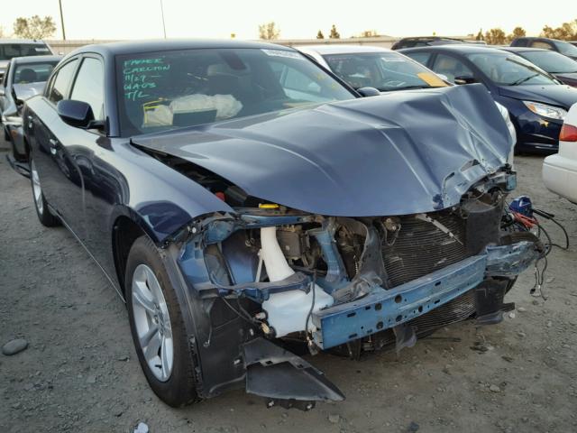 2C3CDXBG9FH785020 - 2015 DODGE CHARGER SE BLUE photo 1