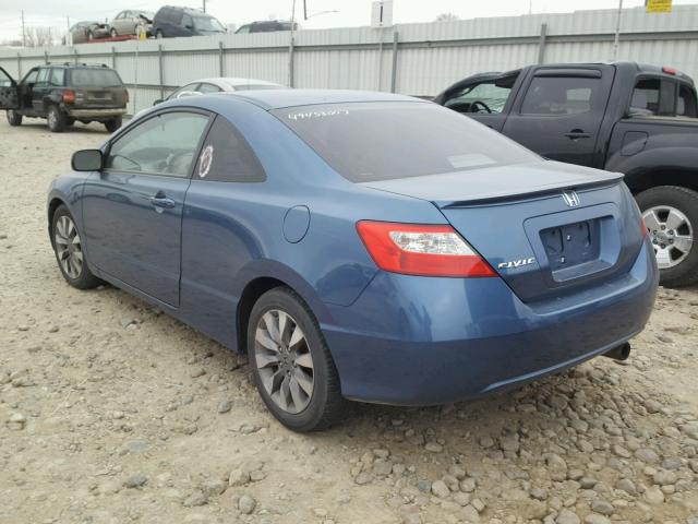 2HGFG1B93AH522756 - 2010 HONDA CIVIC EXL BLUE photo 3