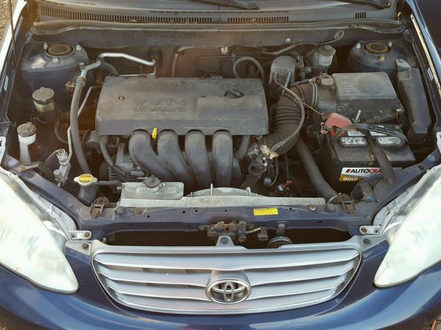 1NXBR32E33Z087829 - 2003 TOYOTA COROLLA CE BLUE photo 7