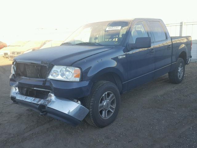 1FTPW14575KE67386 - 2005 FORD F150 SUPER BLUE photo 2