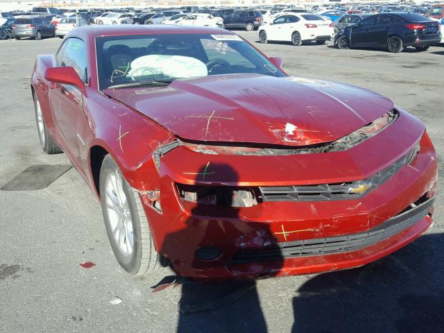 2G1FB1E31F9127912 - 2015 CHEVROLET CAMARO LS RED photo 1