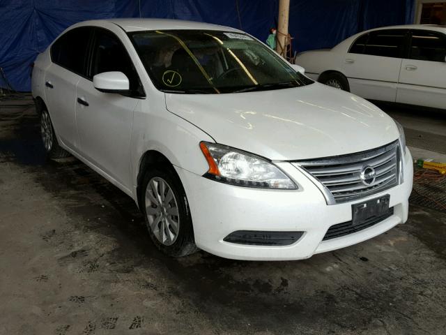 3N1AB7AP0EL653024 - 2014 NISSAN SENTRA S WHITE photo 1