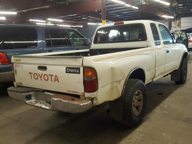 4TAWN72N0TZ155754 - 1996 TOYOTA TACOMA XTR WHITE photo 4