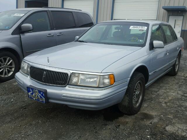 1LNLM974XRY649264 - 1994 LINCOLN CONTINENTA BLUE photo 2