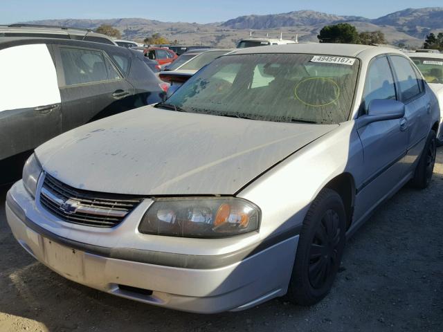 2G1WF55E829334496 - 2002 CHEVROLET IMPALA SILVER photo 2