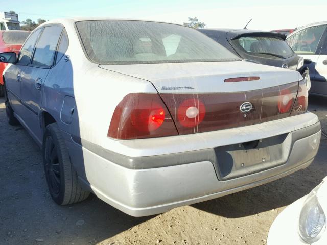 2G1WF55E829334496 - 2002 CHEVROLET IMPALA SILVER photo 3