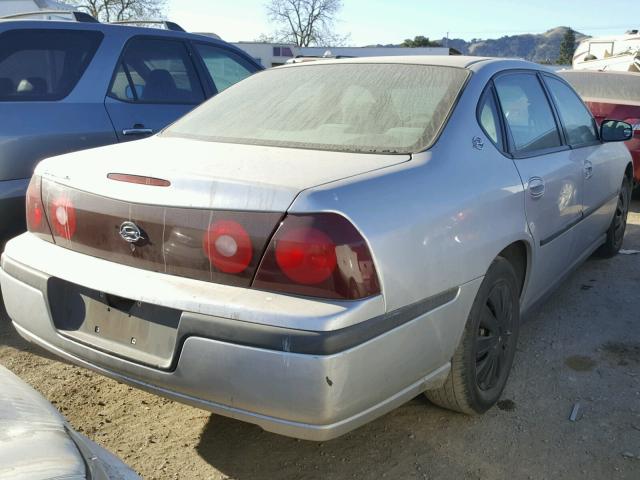 2G1WF55E829334496 - 2002 CHEVROLET IMPALA SILVER photo 4