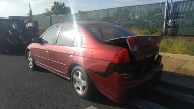 2HGES26775H536965 - 2005 HONDA CIVIC EX MAROON photo 3