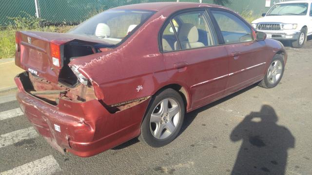 2HGES26775H536965 - 2005 HONDA CIVIC EX მუქწითელი ფოტო 4