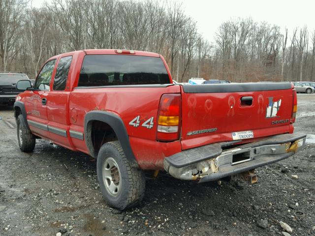 1GCGK29U1XE139738 - 1999 CHEVROLET SILVERADO RED photo 3