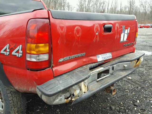 1GCGK29U1XE139738 - 1999 CHEVROLET SILVERADO RED photo 9