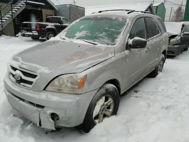 KNDJC733445231549 - 2004 KIA SORENTO EX GRAY photo 2