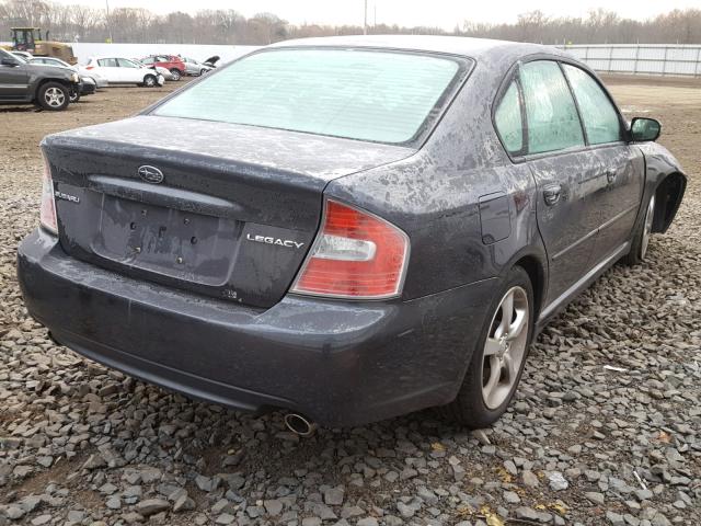 4S3BL626377212977 - 2007 SUBARU LEGACY 2.5 GRAY photo 4