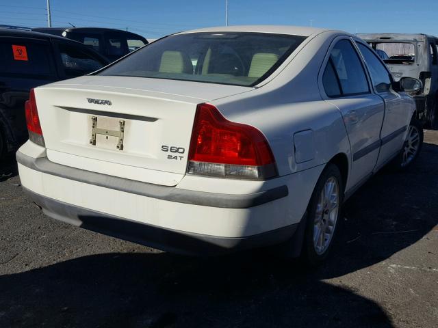 YV1RS58D812090990 - 2001 VOLVO S60 2.4T WHITE photo 4