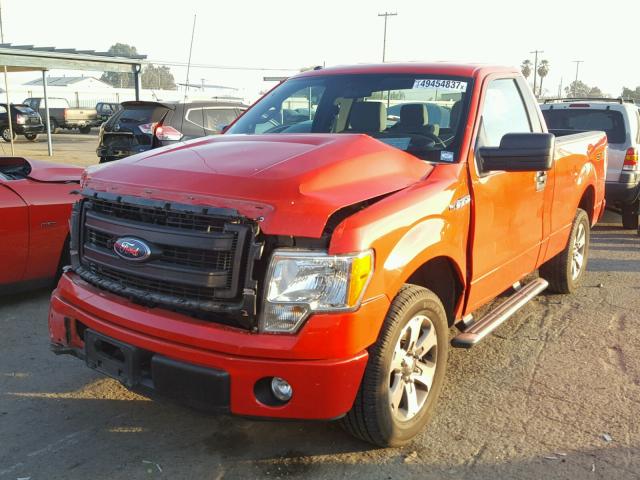 1FTMF1CM2DKE76782 - 2013 FORD F150 RED photo 2