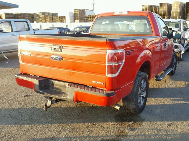 1FTMF1CM2DKE76782 - 2013 FORD F150 RED photo 4