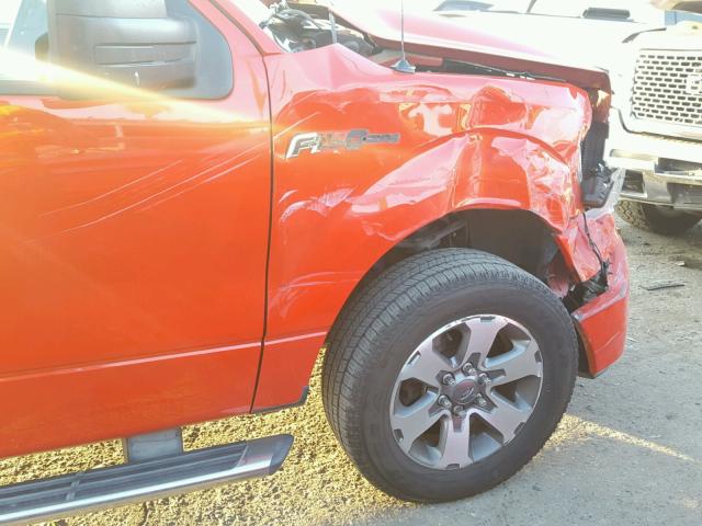 1FTMF1CM2DKE76782 - 2013 FORD F150 RED photo 9