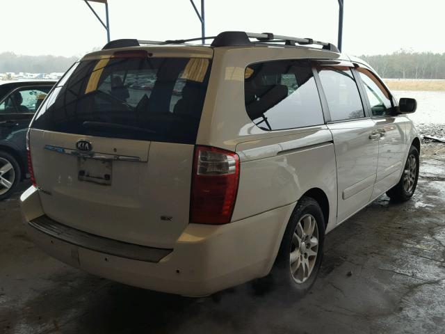 KNDMB233476150522 - 2007 KIA SEDONA EX WHITE photo 4