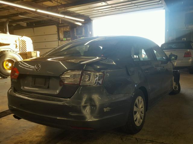 3VW1K7AJ4CM379369 - 2012 VOLKSWAGEN JETTA BASE 灰色 照片 4